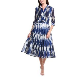 Samantha Sung Womens Audrey Shirtdress, Red